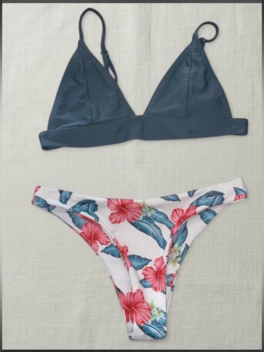 Extreme Cheeky Women’s Blue Triangle Bikini Set - Picture 6 of 6